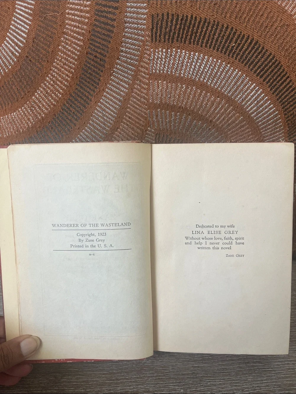 Wanderer of the Wasteland by Zane Grey 1923 [First Edition]
